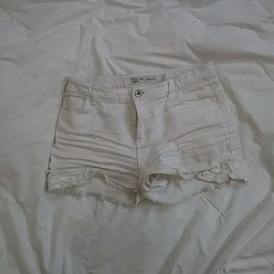 White Denim Shorts